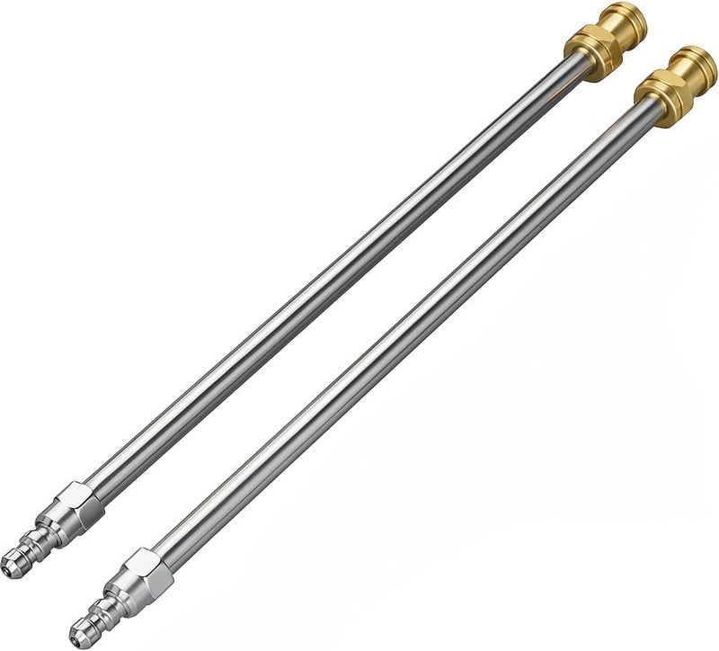 DBR Tech ® Pressure Washer Extension Wand 17 Inch – Power Washer Wand Extension for Car Wash, Driveway & Siding – Pressure Washer Wand Replacement with 1/4” Quick Connect Plug, Up to 4500 PSI, Set of 2 - Image 1
